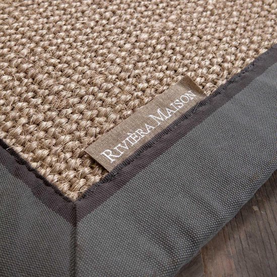 Rivièra Maison Edgartown Carpet - Vloerkleed - 240 x 160 cm - Grijs Met lichtgrijze rand | bol.com