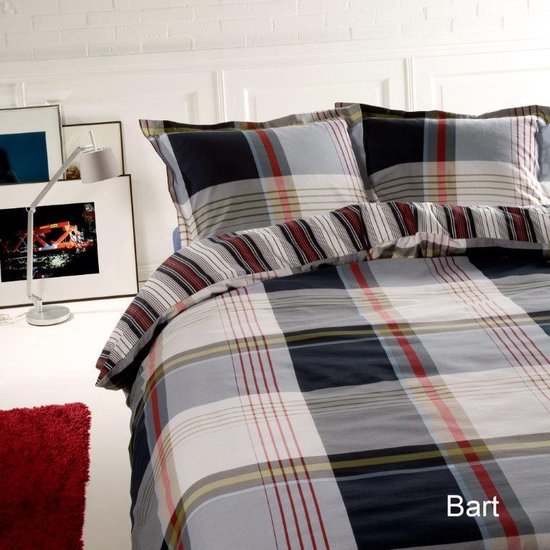 Papillon Bart - dekbedovertrek - lits jumeaux - 240 x 200/220 - Rouge