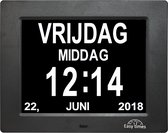 Easy Times digitale dementieklok zwart –  NL handleiding, kalenderklok met alarmfunctie