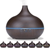 Grote luxe Aroma diffuser (550ml)  (donker)