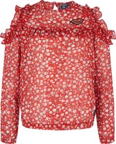 Retour Jeans Meisjes Blouse - Flame Orange - Maat 98