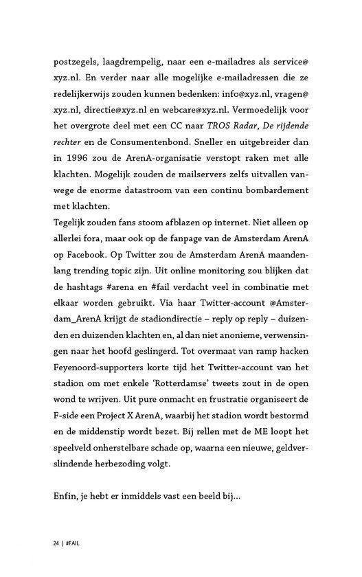 Tekstpagina uit een boek, met vermelding van e-mailadressen en het TROS Radar-programma.