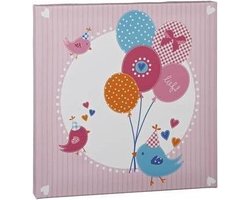 Lief! Canvas Schilderij voor in de Kinder Slaapkamer Roze – 30x30x2cm | Wanddecoratie voor in de Slaapkamer Jongens of Meisjes