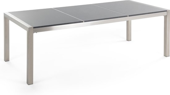 Opnieuw schieten longontsteking gerucht Beliani Grosseto - Tuintafel - Rvs - Graniet - 220cm | bol.com