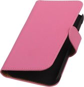Samsung Galaxy Xcover 3 Effen Bookstyle Wallet Hoesje Roze - Cover Case Hoes