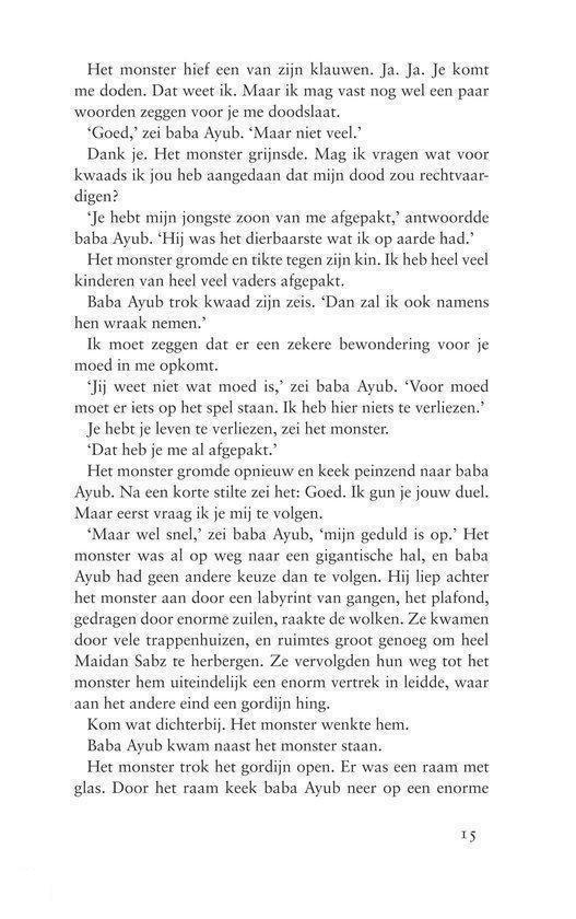 Boekpagina met tekst.