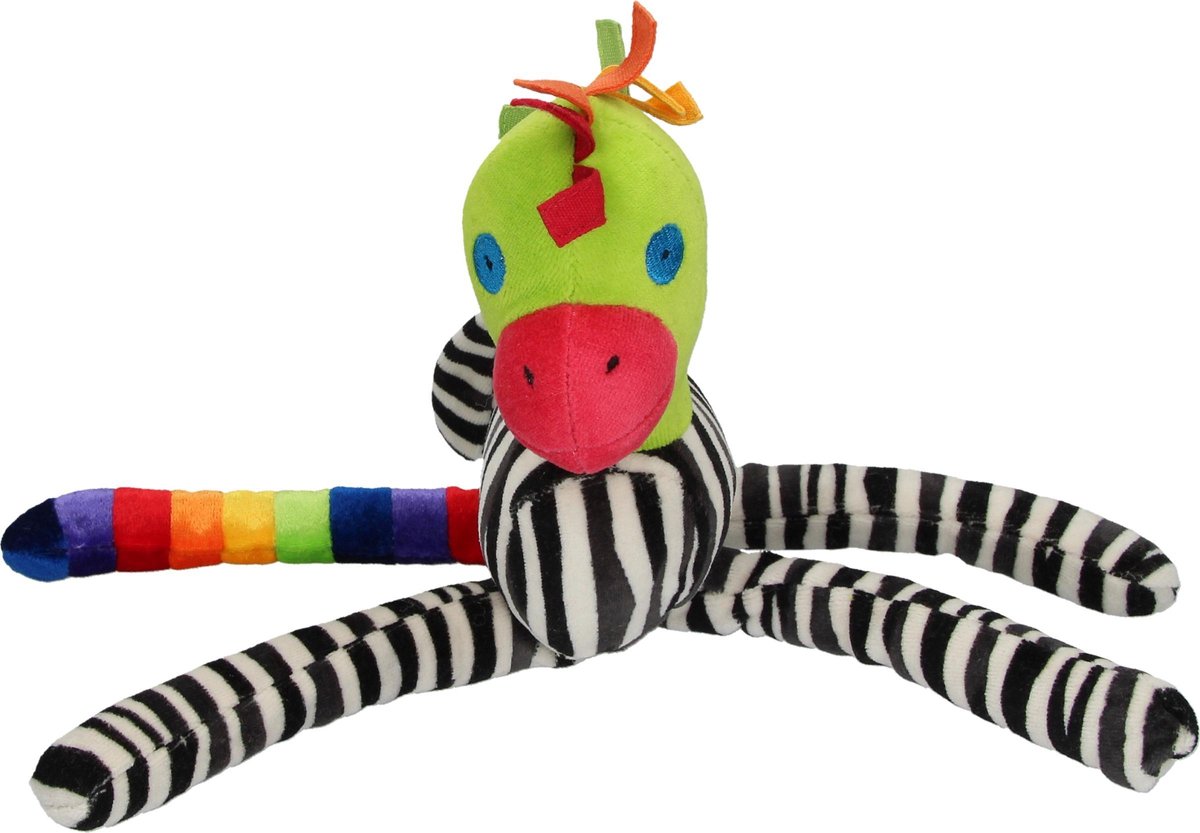 ZEP knuffel pluche - zebra - papegaai - 40x8x8cm | bol.com