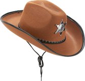 Vegaoo - Bruine Sherif hoed voor volwassenen