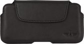 GALATA® Echte Lederen Side-Case zijtas voor iPhone 6 / 6S zwart