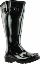 Regenlaars zwart WIDE WELLIES Kuitomvang 45 cm XLmaat 41