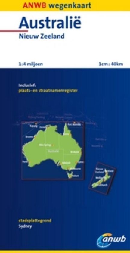Cover van het boek 'ANWB Wegenkaart Australië, Nieuw-Zeeland'