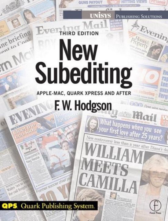 Sub Editing, Freddie W Hodgson 9780240515342 Boeken