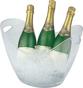 Wijn- en/of champagnekoeler - transparant - 35x27xh25 -5 cm