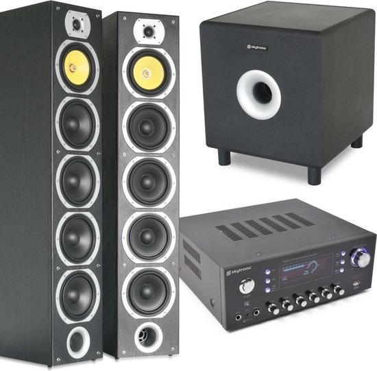 stoeprand Uitgang laten we het doen Complete 2.1 high-end stereo installatie met 10" actieve woofer, 2  vloerstaande... | bol.com