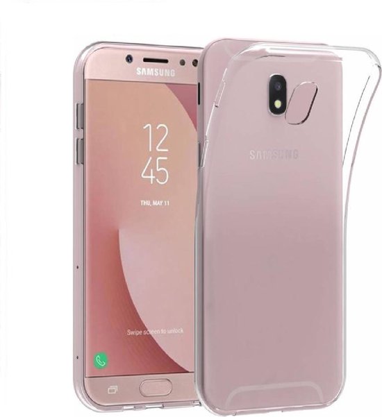 Pearlycase® Transparant TPU Siliconen Hoesje Geschikt voor Samsung Galaxy J7 2017