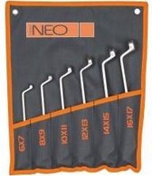 Neo Tools Ring/ringsleutelset, 6-17mm, 6dlg, Din838