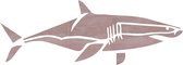 Haai Vlak Hout 120 x 45 cm Grey wash - Wanddecoratie