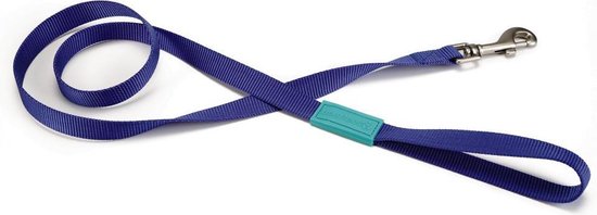 Beeztees Nylon-Hundeleine Uni, 120 X 2 Cm, Dunkelgrün – Mit Handschlaufe & Karabinerhaken