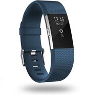 Siliconen Bandje - Small - Geschikt voor Fitbit Charge 2 - Donker Blauw