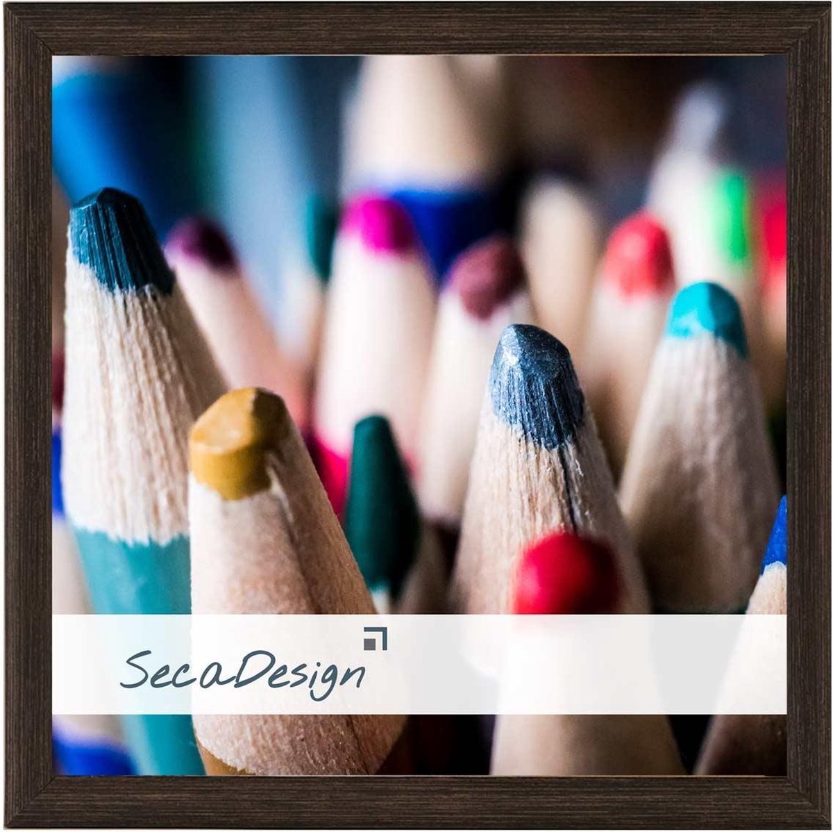 SecaDesign Materia Fotolijst - Fotomaat 20x20 cm - Zwart / Bruin