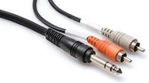 Hosa Technology TRS-202 audio kabel 2 m 6.35mm 2 x RCA Multi kleuren