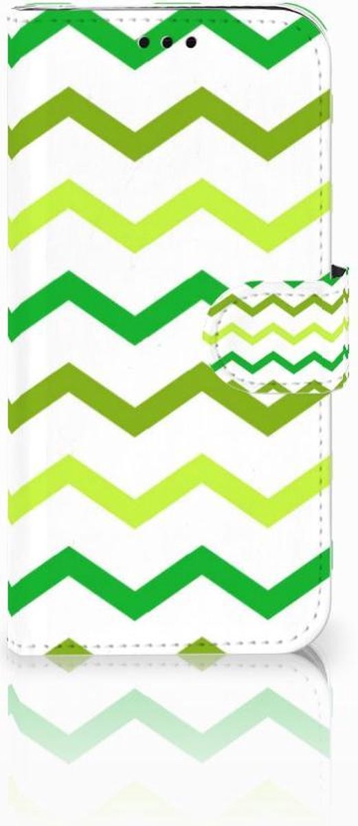 Samsung Galaxy J5 2017 Telefoon Hoesje Zigzag Groen