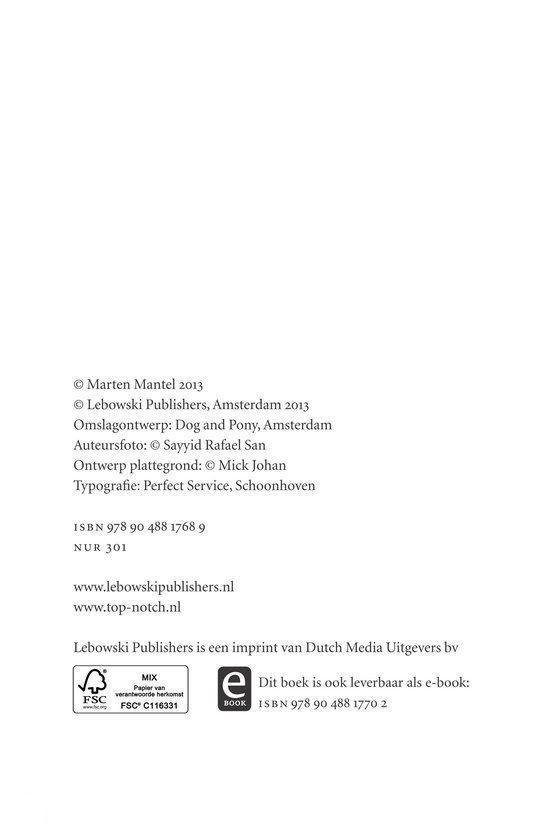 Pagina met colofon en ISBN-informatie.