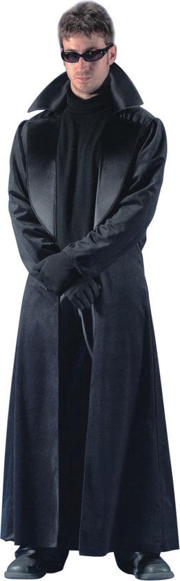 Herziening insect Wind Lange zwarte jas voor heren - Verkleedkleding - Large | bol.com