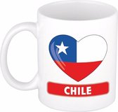 Hartje Chili mok / beker 300 ml - keramiek - Chileense koffiebeker