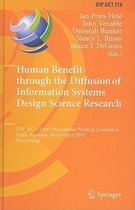 Human Benefit through the Diffusion of Information Systems Design Science Research