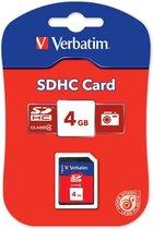 Verbatim, SECURE DIGITAL CARD 4GB c4 P-BLIST MIN. READ 4MB/SEC MIN. WRITE 4MB/SEC