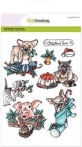 CraftEmotions stempel A5 - Christmas pets 1