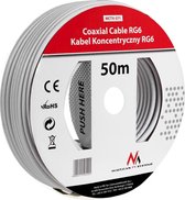 Câble coaxial RG6 1.0CCS 50 m Maclean TV