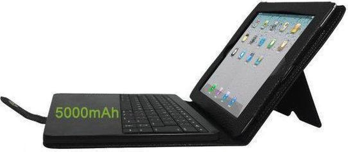 Chesskin BT-solar oplaadbaar iPadhoes 2/3/4 - tablethoes met toetsenbord