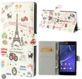 Sony Xperia Z2 agenda Parijs wallet hoesje