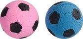 Flamingo - Kattenspeelgoed 2 voetballen - Roze/Blauw - 4 cm