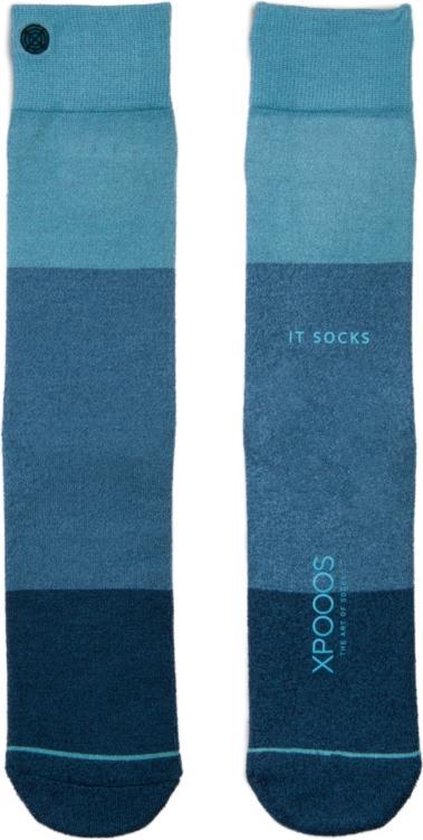 XPooos Essential Bamboo Sokken Jeans Blue Mel. 67001, Maat 39/42