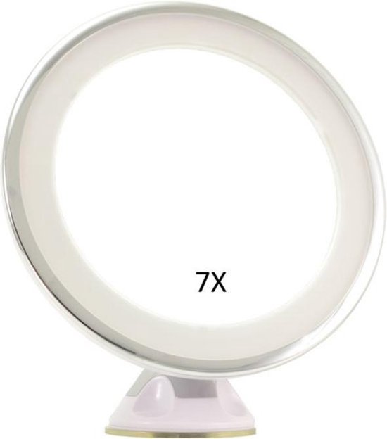 Gérard Brinard Zuignapspiegel verlichte make up spiegel LED 7x vergroting  Ø17cm spiegels | bol.com