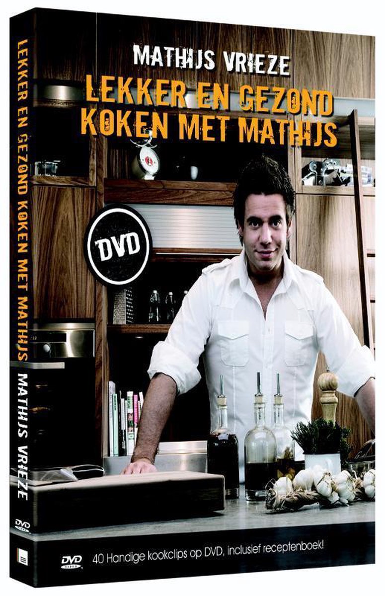 Lekker en gezond koken met Mathijs DVD + Boek Kookles inWoord en Beeld met Mathijs Vrieze Taal: Nederlands Nieuw! - M. Vrieze