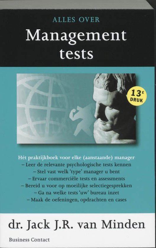 Cover van het boek 'Alles over management tests' van J.J.R. van Minden