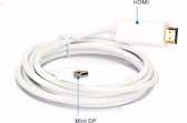 SVH Company Mini Displayport naar HDMI Kabel Adapter voor Macbook Air, Pro en iMac - 3 Meter - Thunderbolt 2 - Wit