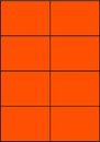 Oranje A4 etiketten 105 x 74 mm (100 vel)