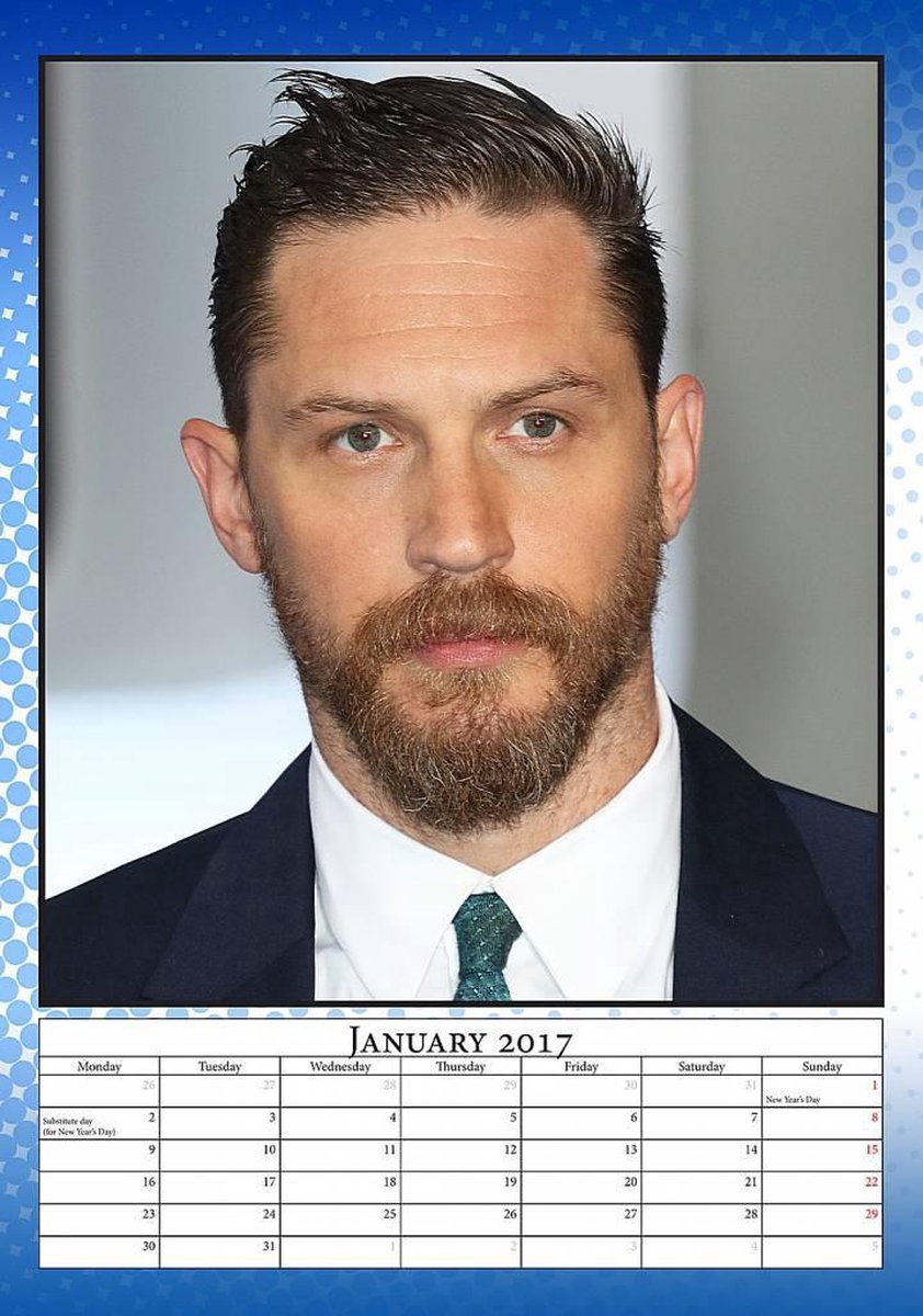 Dream Tom Hardy A3 Kalender 2017