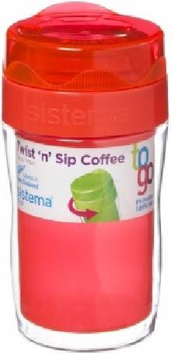Sistema To Go Twist 'n Sip Coffee Small - Thermobeker oranje