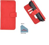 Pearlycase® rood hoes wallet book case voor Samsung Galaxy J7 2018