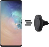 Shop4 - Samsung Galaxy S10 Autohouder Magnetische Ventilatierooster Houder Zwart