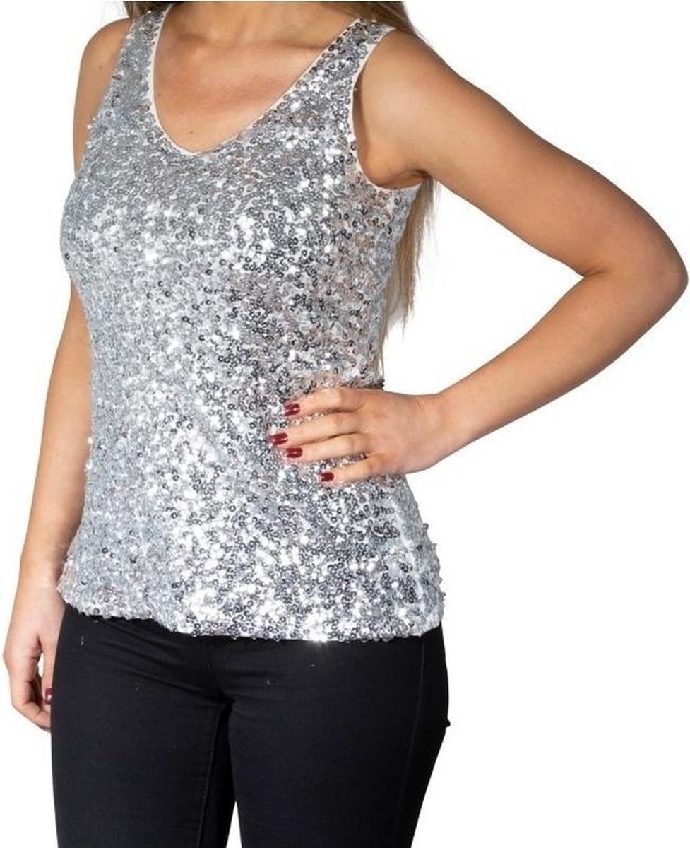 Silver Sequin Top - Long Sleeve Top - Wrap Top - Women's Tops - Lulus