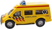 Kids Fun Reddingsdienstvoertuig Ambulance 26 Cm Geel