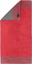 Cawö Two-Tone Badhanddoek - Rood - 80x150