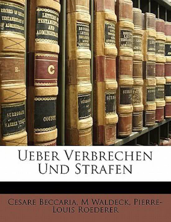Beccaria, ueber Verbrechen und Strafen - cover